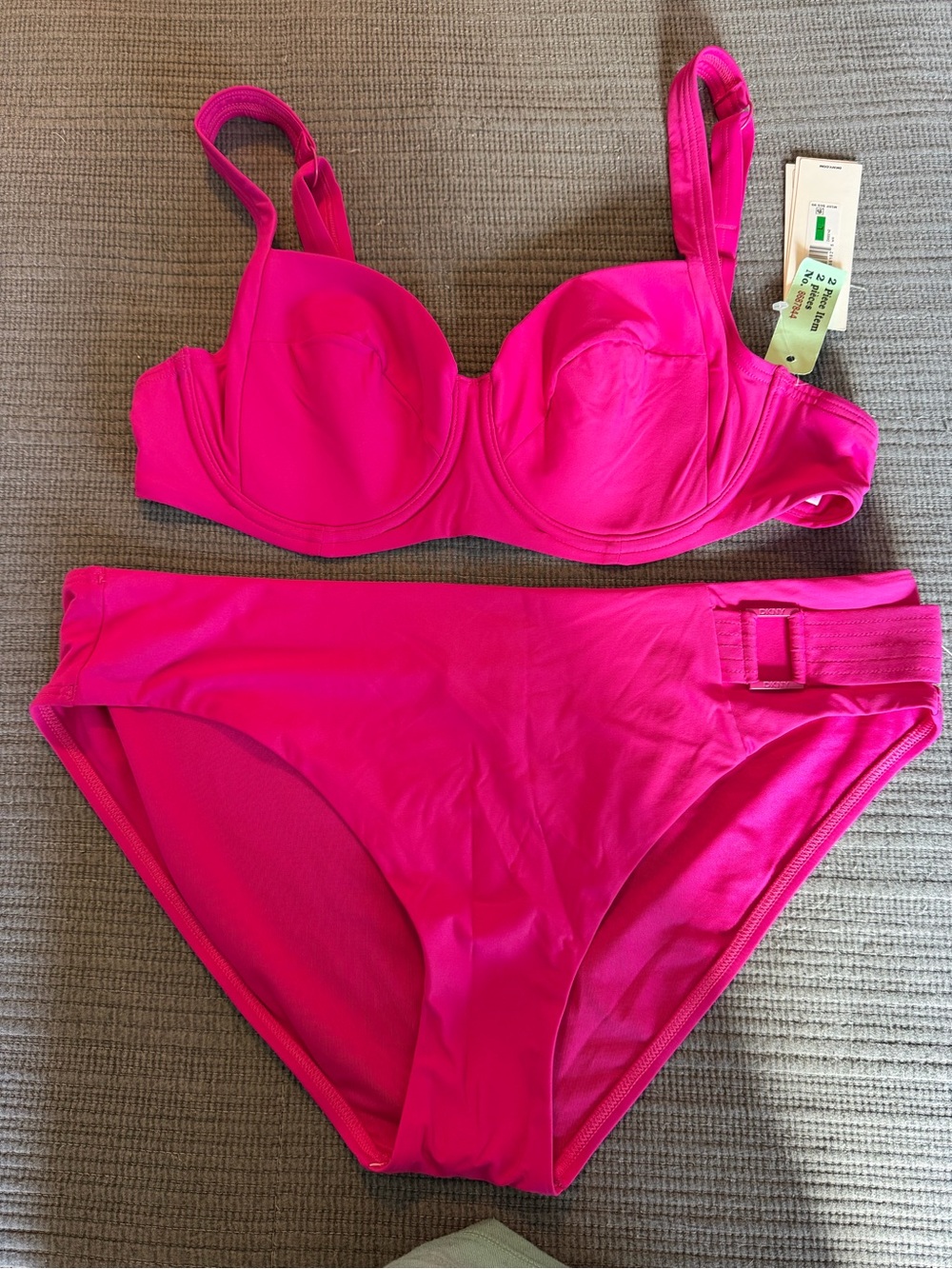 DKNY Hot Pink Underwire Bikini Set